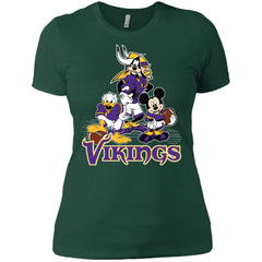 Mickey Mouse Minnesota Vikings American Football Nfl Sports Shirt Women Cotton T-Shirt Women Cotton T-Shirt - parenttees