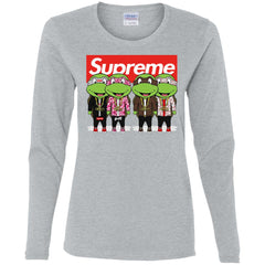 Supreme Turtle T-shirt Women Long Sleeve Shirt Women Long Sleeve Shirt - parenttees