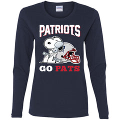 Go Pats - New England Patriots Super Bowl 2019 Snoopy Football Nfl Women Long Sleeve Shirt Women Long Sleeve Shirt - parenttees