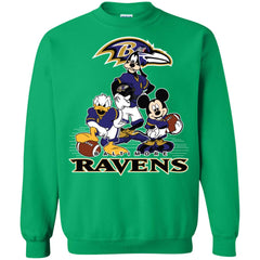 Mickey Mouse Baltimore Ravens American Football Nfl Sports Shirt Crewneck Pullover Sweatshirt Crewneck Pullover Sweatshirt - parenttees