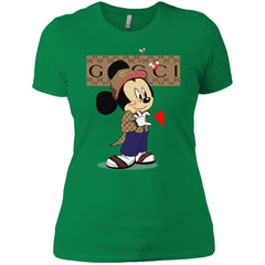 Mickey Mouse Love Couple T-shirt Valentine's Day T-shirt Women Cotton T-Shirt Women Cotton T-Shirt - parenttees