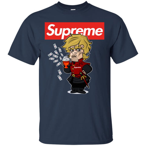 Supreme Tyrion Game Of Thrones T-shirt Men Cotton T-Shirt Black / S Men Cotton T-Shirt - parenttees