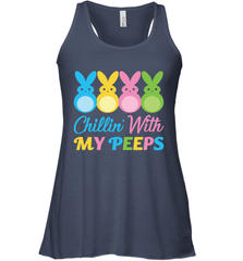 Chillin With My Cute Peeps Easter Bunny Funny Eggs Women Tank Top Apparel - parenttees