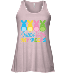 Chillin With My Cute Peeps Easter Bunny Funny Eggs Women Tank Top Apparel - parenttees