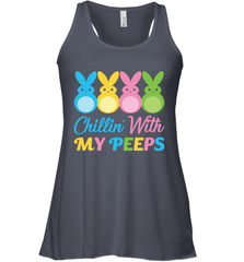 Chillin With My Cute Peeps Easter Bunny Funny Eggs Women Tank Top Apparel - parenttees