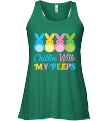 Chillin With My Cute Peeps Easter Bunny Funny Eggs Women Tank Top Apparel - parenttees