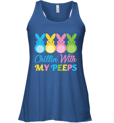Chillin With My Cute Peeps Easter Bunny Funny Eggs Women Tank Top Apparel - parenttees
