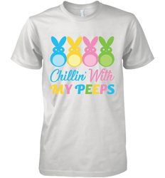 Chillin With My Cute Peeps Easter Bunny Funny Eggs Men Short Sleeve T-Shirt