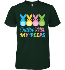 Chillin With My Cute Peeps Easter Bunny Funny Eggs Men Short Sleeve T-Shirt Apparel - parenttees