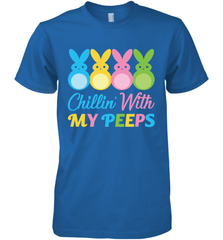 Chillin With My Cute Peeps Easter Bunny Funny Eggs Men Short Sleeve T-Shirt Apparel - parenttees