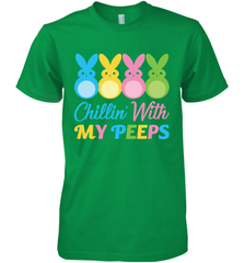 Chillin With My Cute Peeps Easter Bunny Funny Eggs Men Short Sleeve T-Shirt Apparel - parenttees