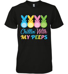 Chillin With My Cute Peeps Easter Bunny Funny Eggs Men Short Sleeve T-Shirt