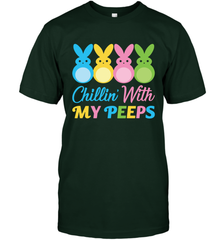 Chillin With My Cute Peeps Easter Bunny Funny Eggs Men Cotton T-Shirt Apparel - parenttees