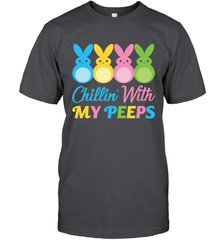 Chillin With My Cute Peeps Easter Bunny Funny Eggs Men Cotton T-Shirt Apparel - parenttees
