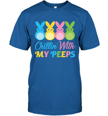Chillin With My Cute Peeps Easter Bunny Funny Eggs Men Cotton T-Shirt Apparel - parenttees