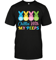 Chillin With My Cute Peeps Easter Bunny Funny Eggs Men Cotton T-Shirt