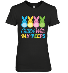 Chillin With My Cute Peeps Easter Bunny Funny Eggs Women Cotton T-Shirt